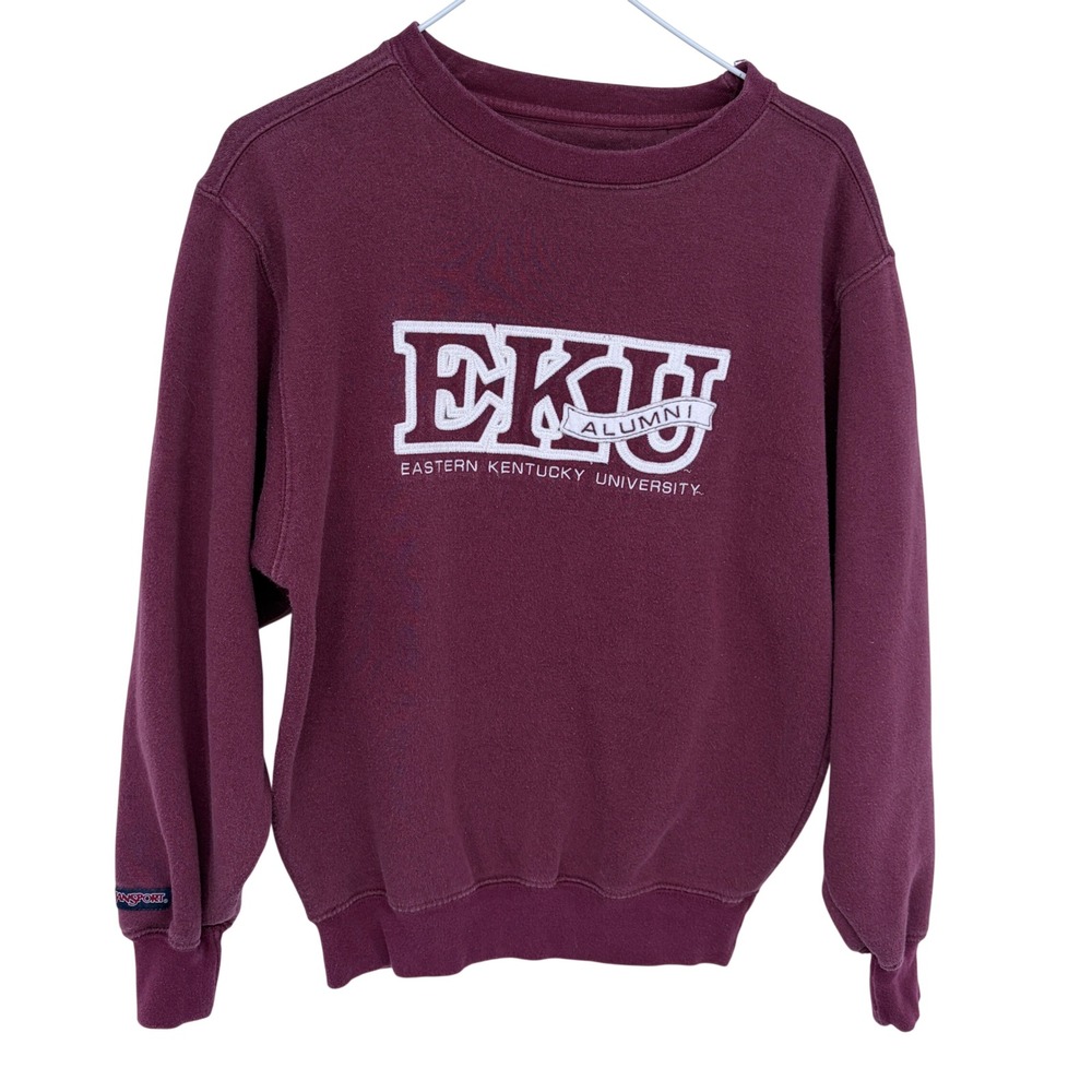 Vintage Jansport Eastern Kentucky Alumni Crewneck‎ Sweatshirt Small EKU Maroon